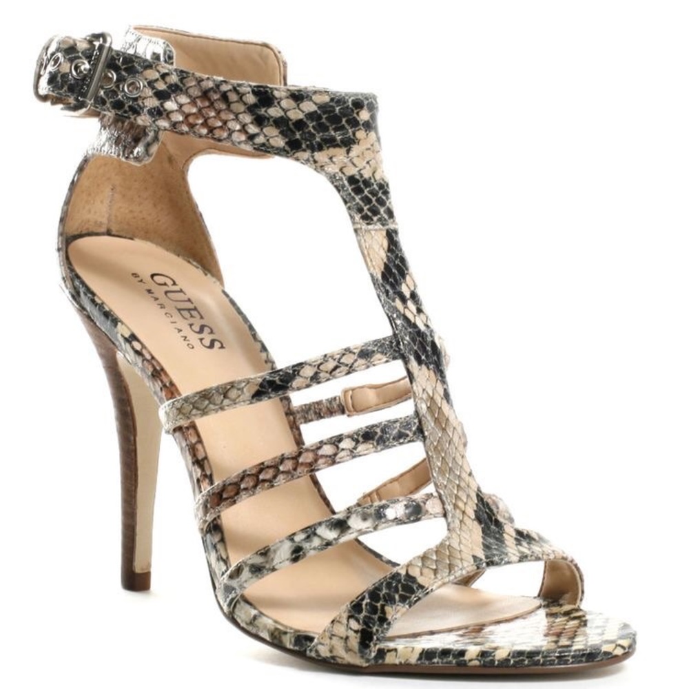 Snake Skin Guess Cut Out Heels